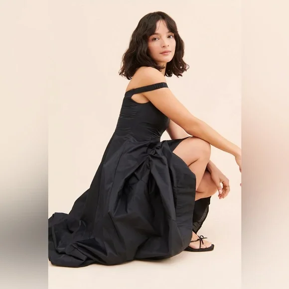 Free People Alinda Midi Dress - Black - Picture 2 of 8